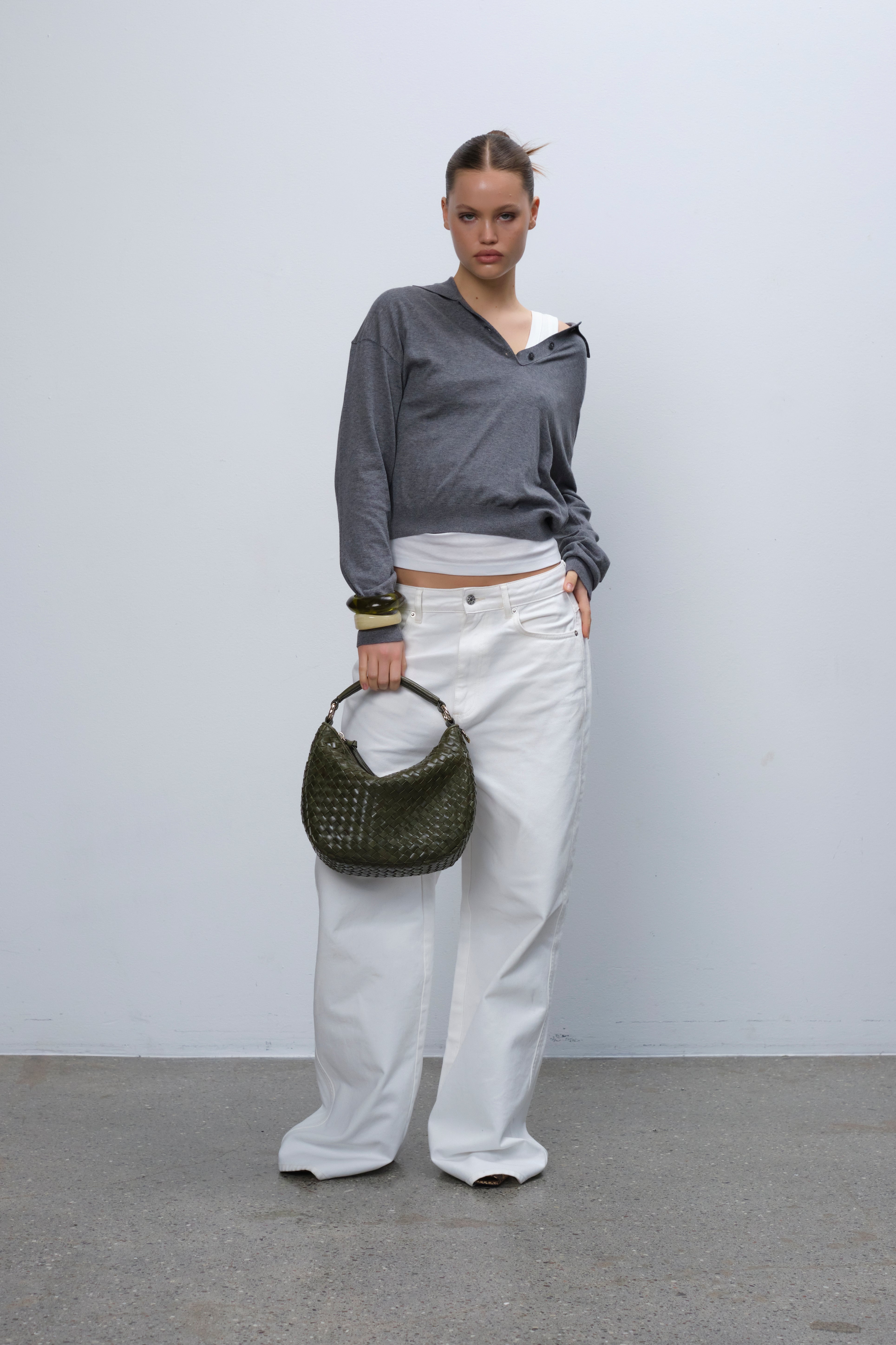 Salerno Marlin skuldertaske - Olive